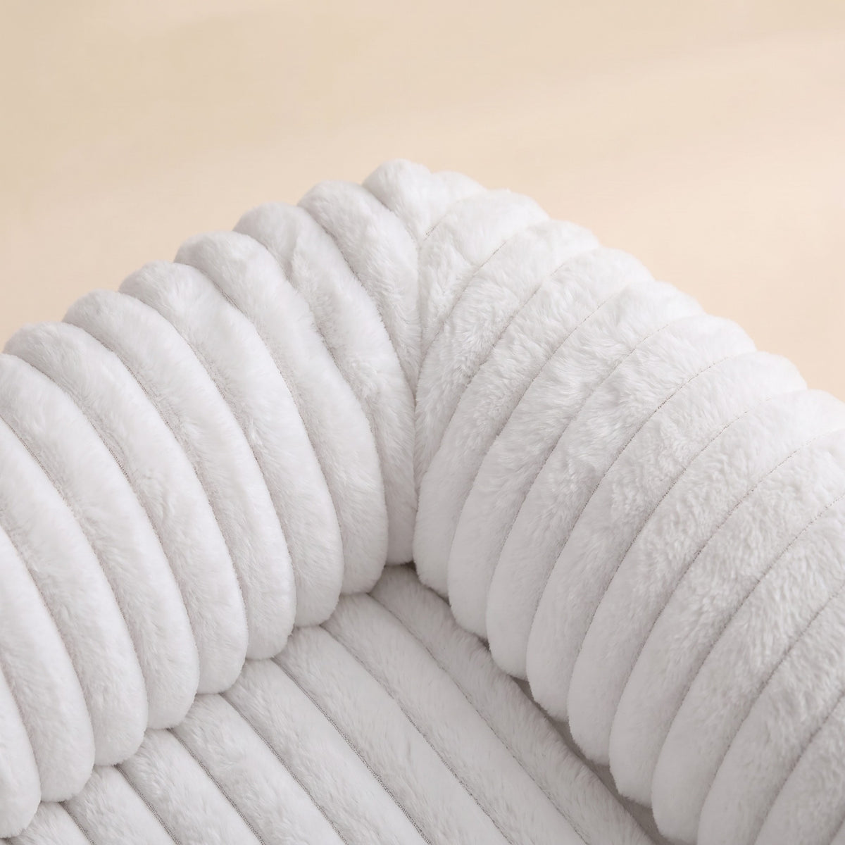 Calming Orthopedic Bolster Bed, White, close-up detail