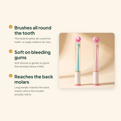 360 Degree Silicone Pet Toothbrush, key benefits