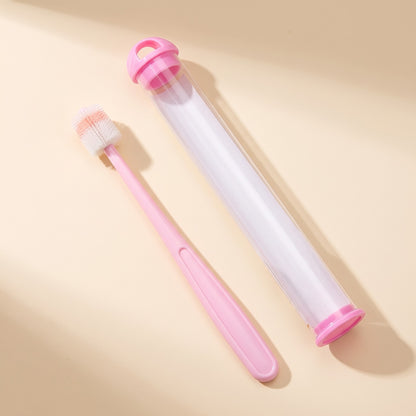 360 Degree Silicone Pet Toothbrush, var pink