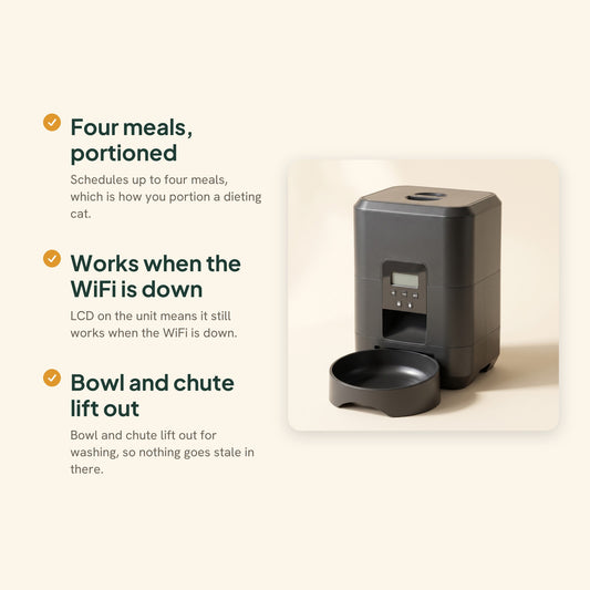 Smart Automatic Feeder with LCD and App, key benefits