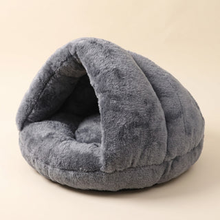 Plush Burrow Cave Bed for Cats