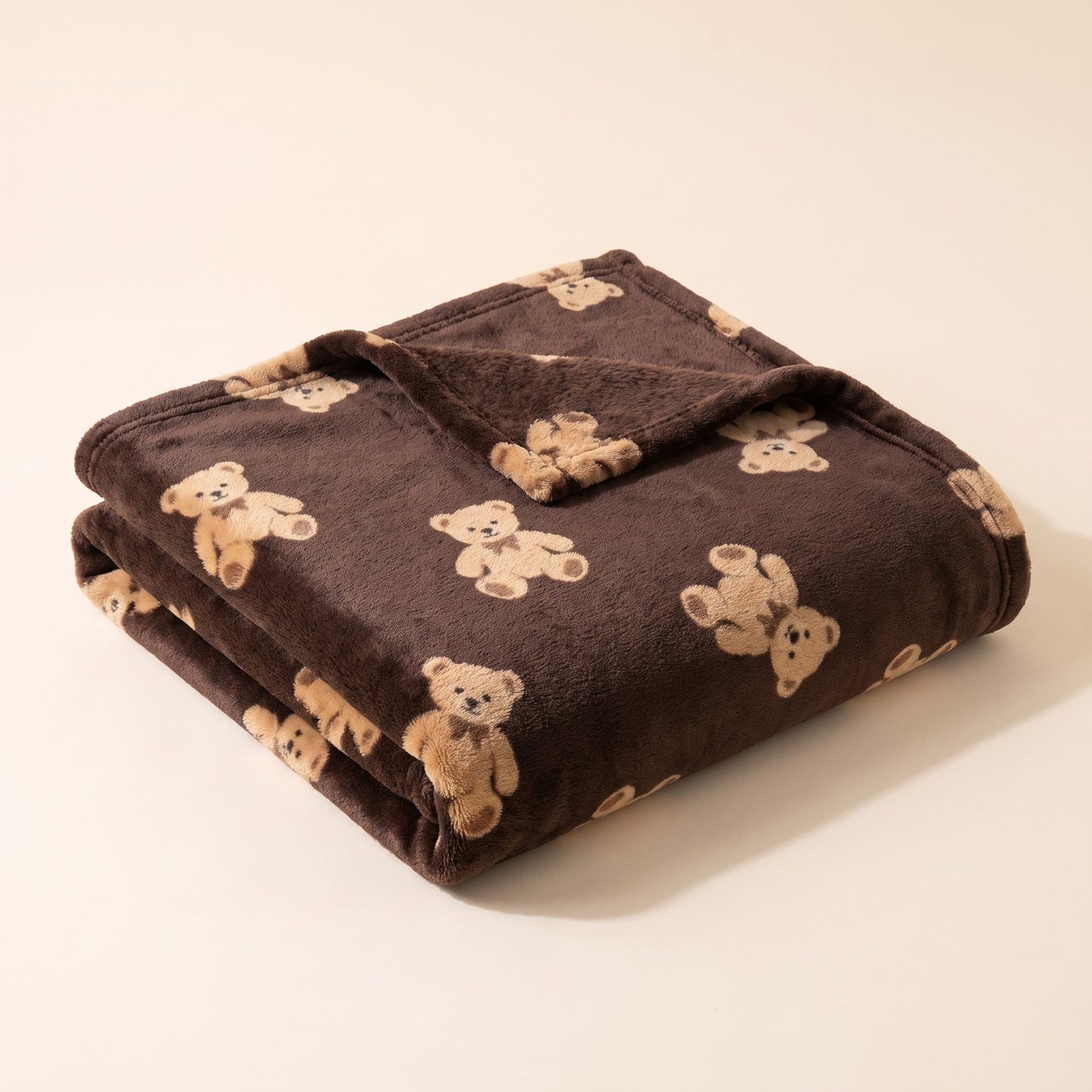 Soft Flannel Pet Blanket - brown-bear