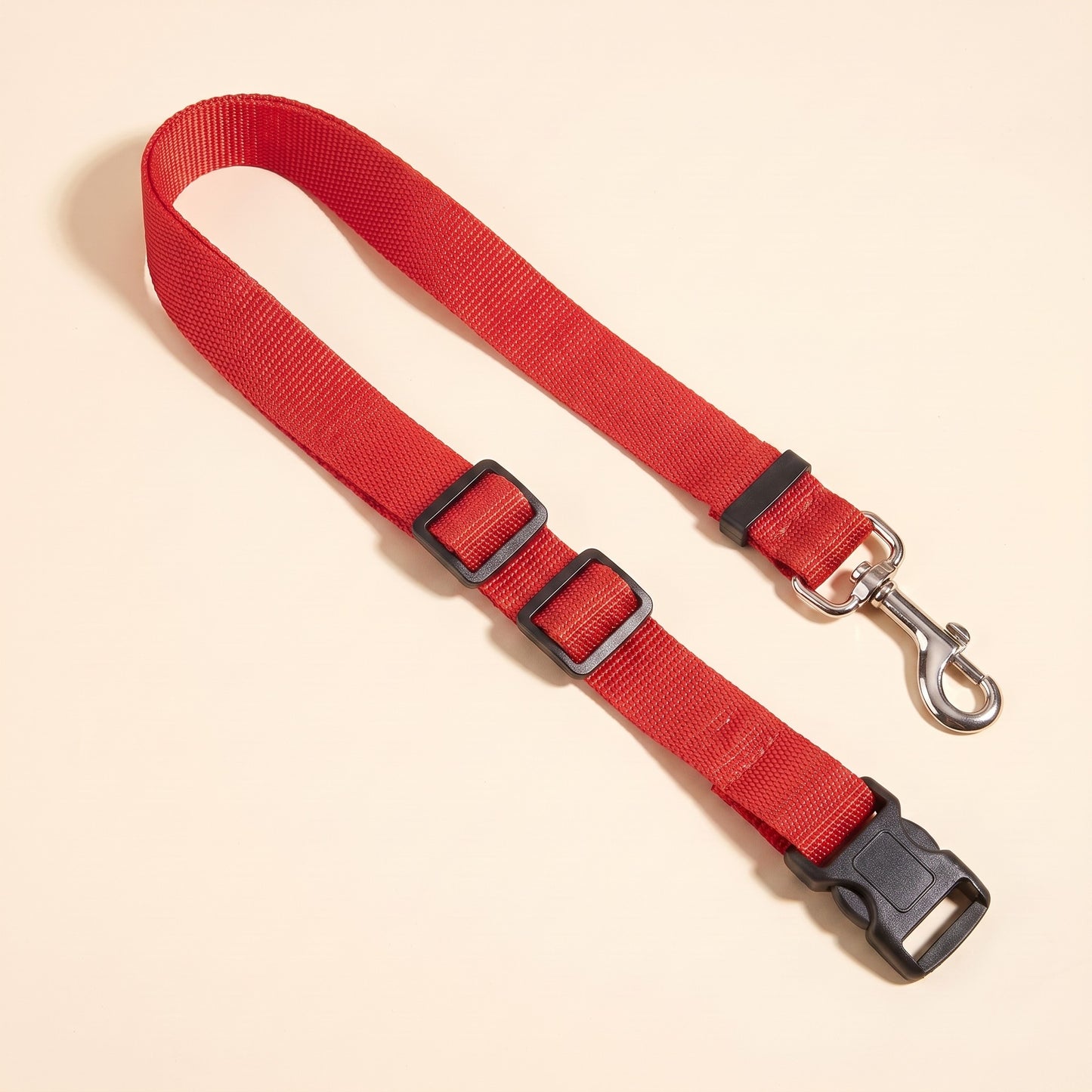 Adjustable Car Seat Belt Tether - red