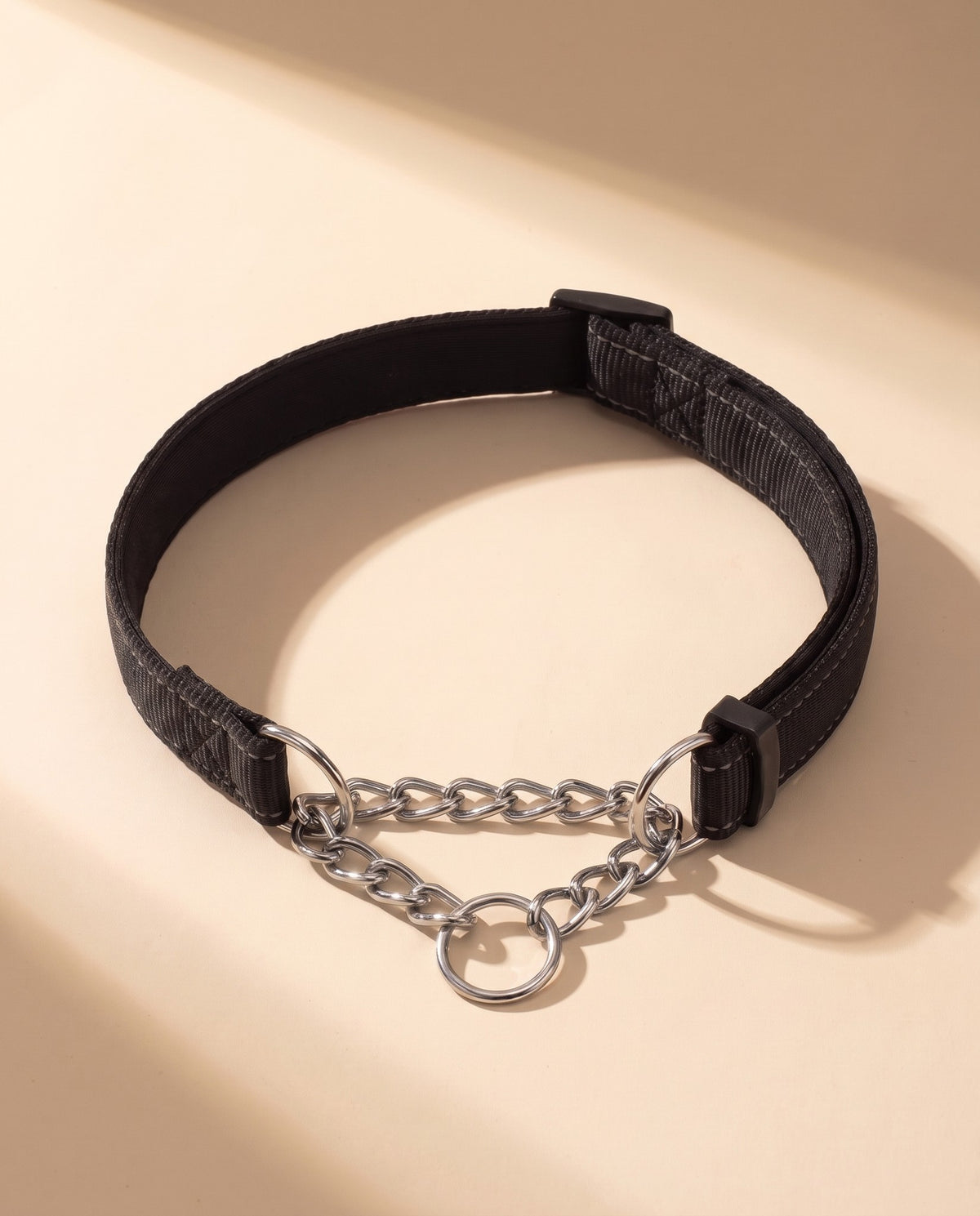 Chain Martingale Collar, Reflective, Black