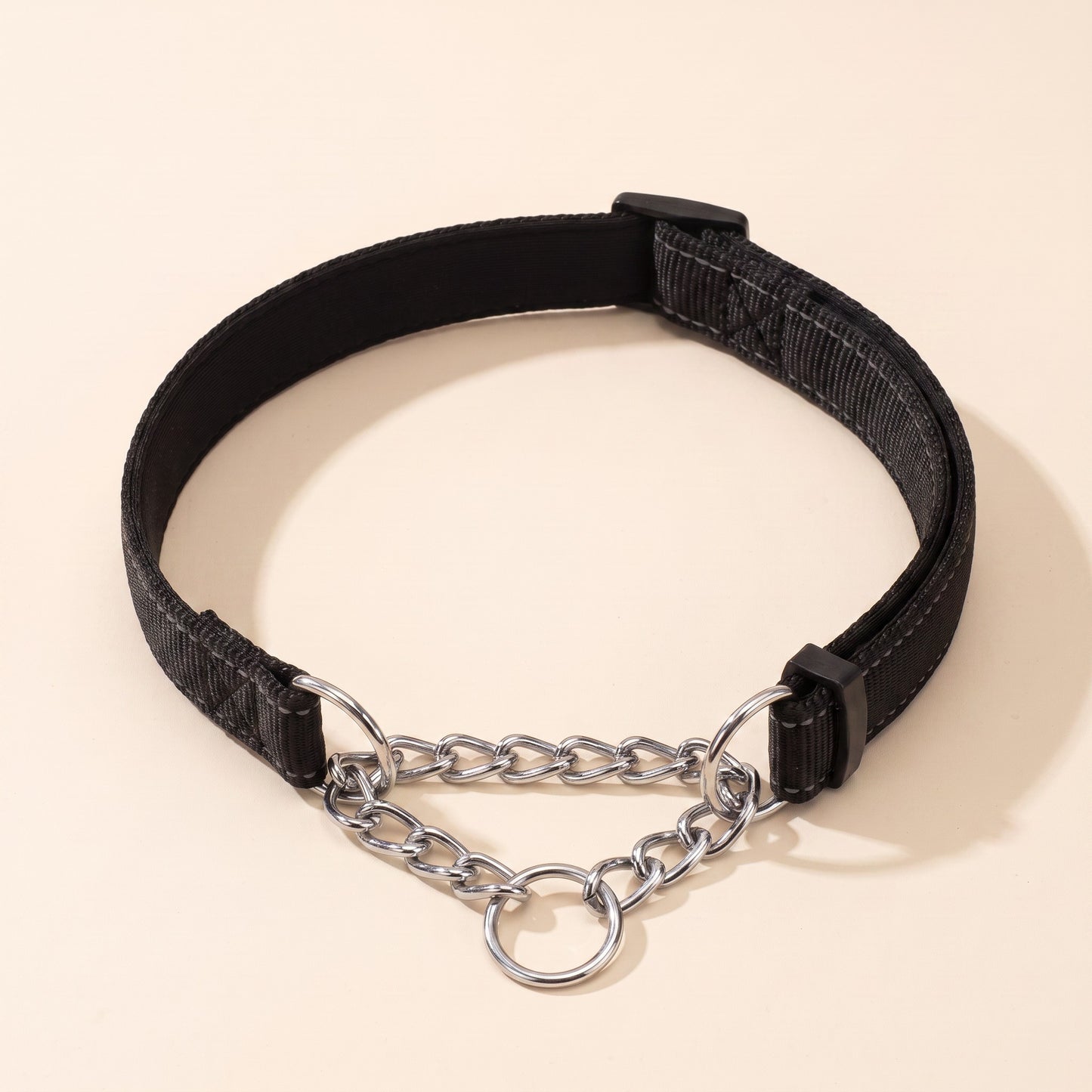 Chain Martingale Collar, Reflective - black