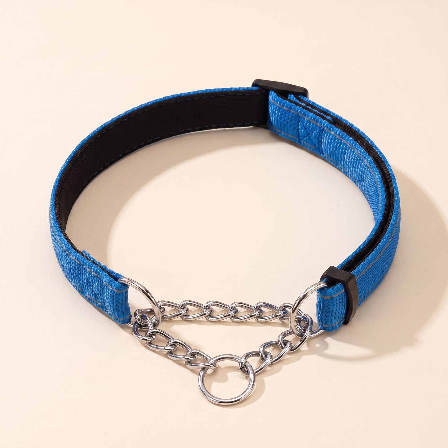 Chain Martingale Collar, Reflective - blue