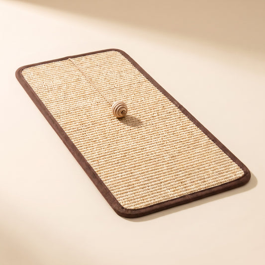 Sisal Scratch Mat with Hanging Ball, 20 x 40 cm