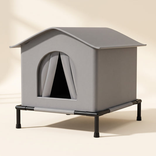 Elevated Outdoor Cat House, Weatherproof