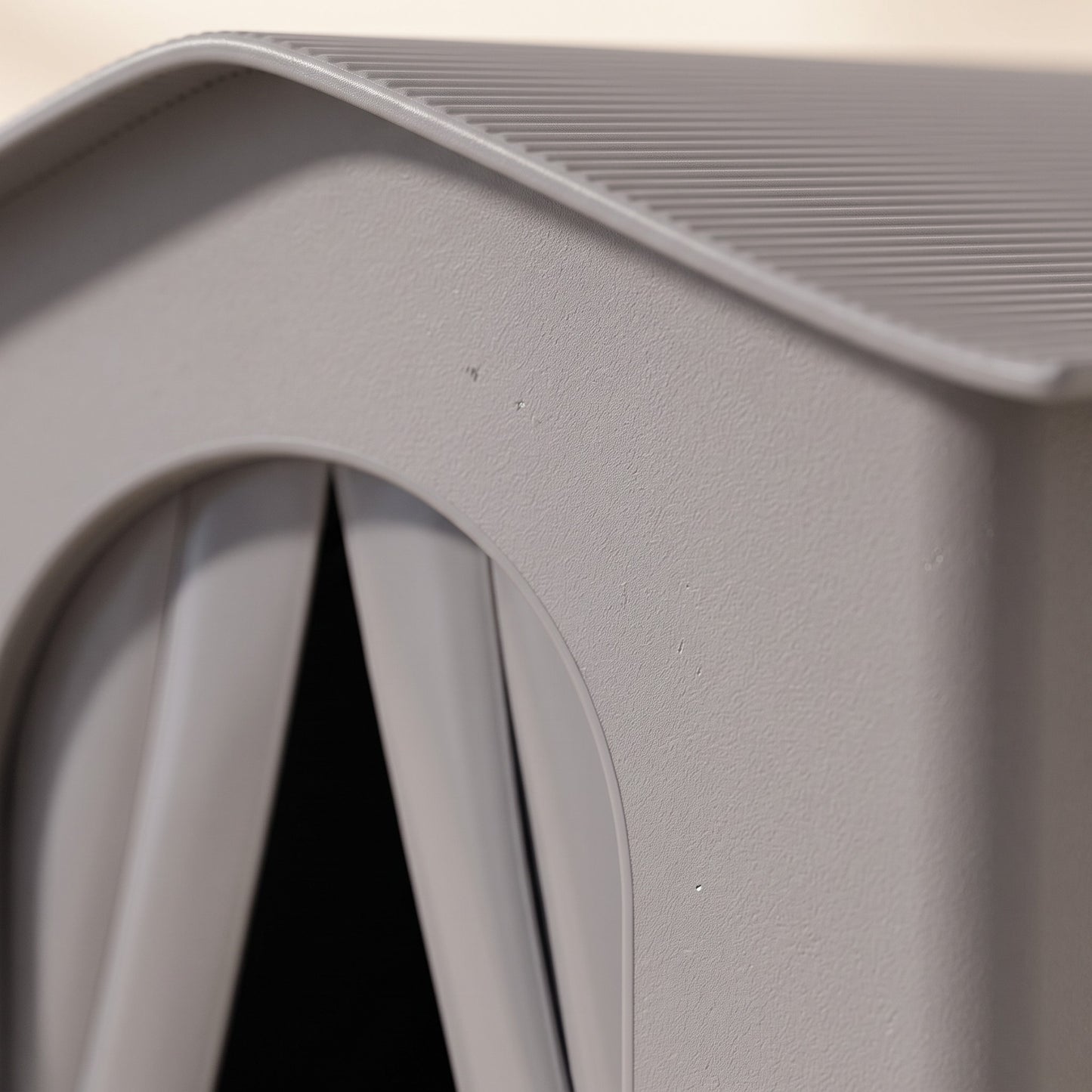 Elevated Outdoor Cat House, Weatherproof, close-up detail