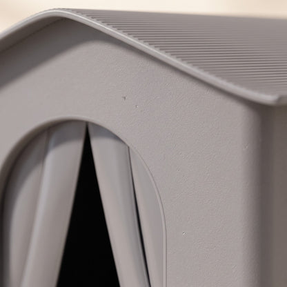 Elevated Outdoor Cat House, Weatherproof, close-up detail