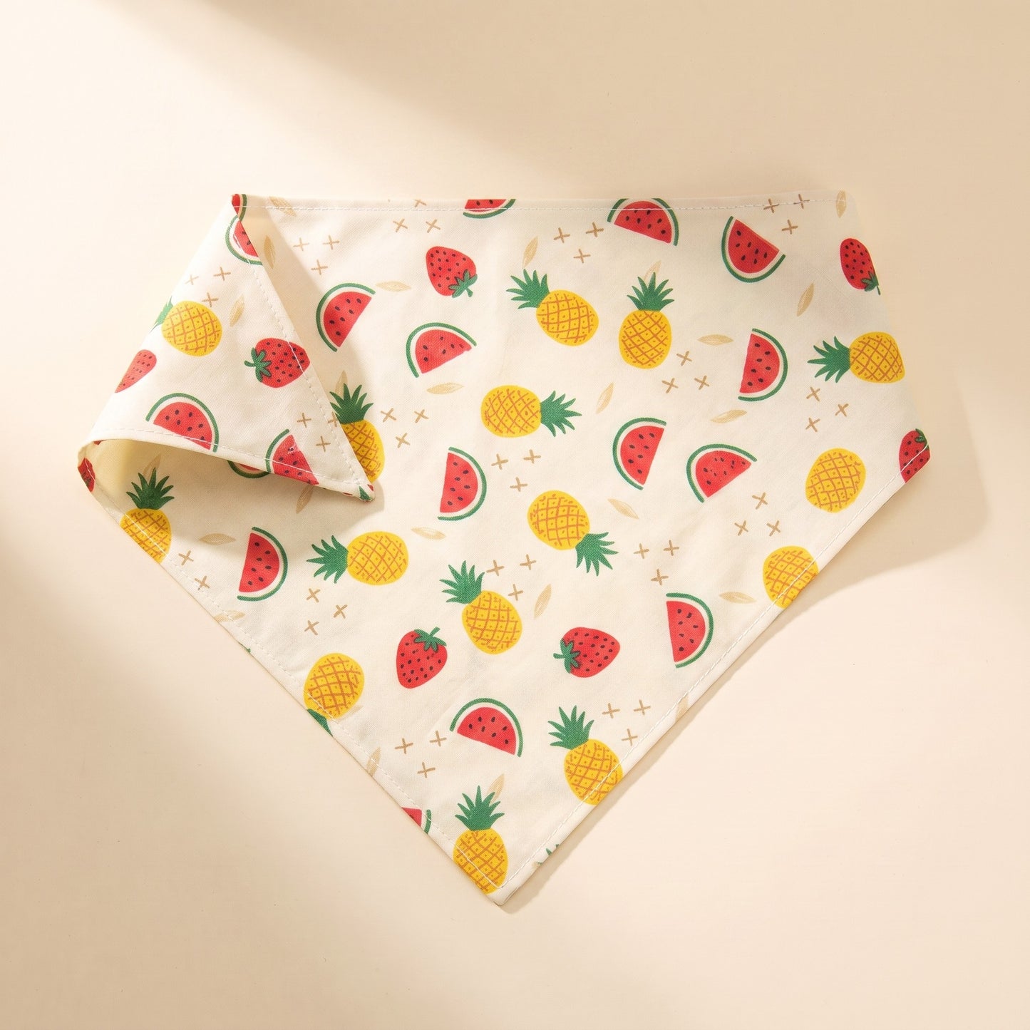Cotton Fruit Print Dog Bandana - b12