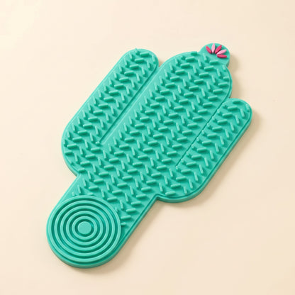 Mini Silicone Lick Mats, Novelty Shapes, var cactus