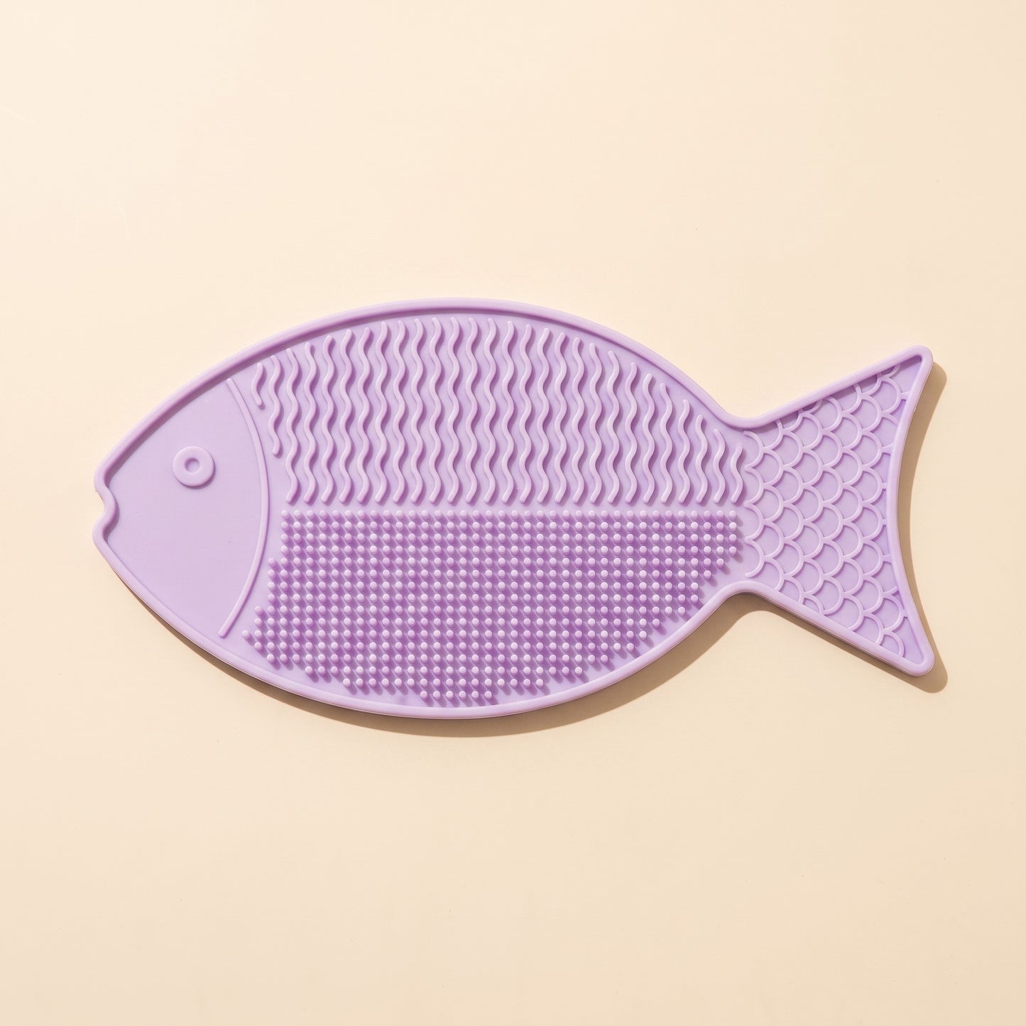 Mini Silicone Lick Mats, Novelty Shapes, var fish lilac