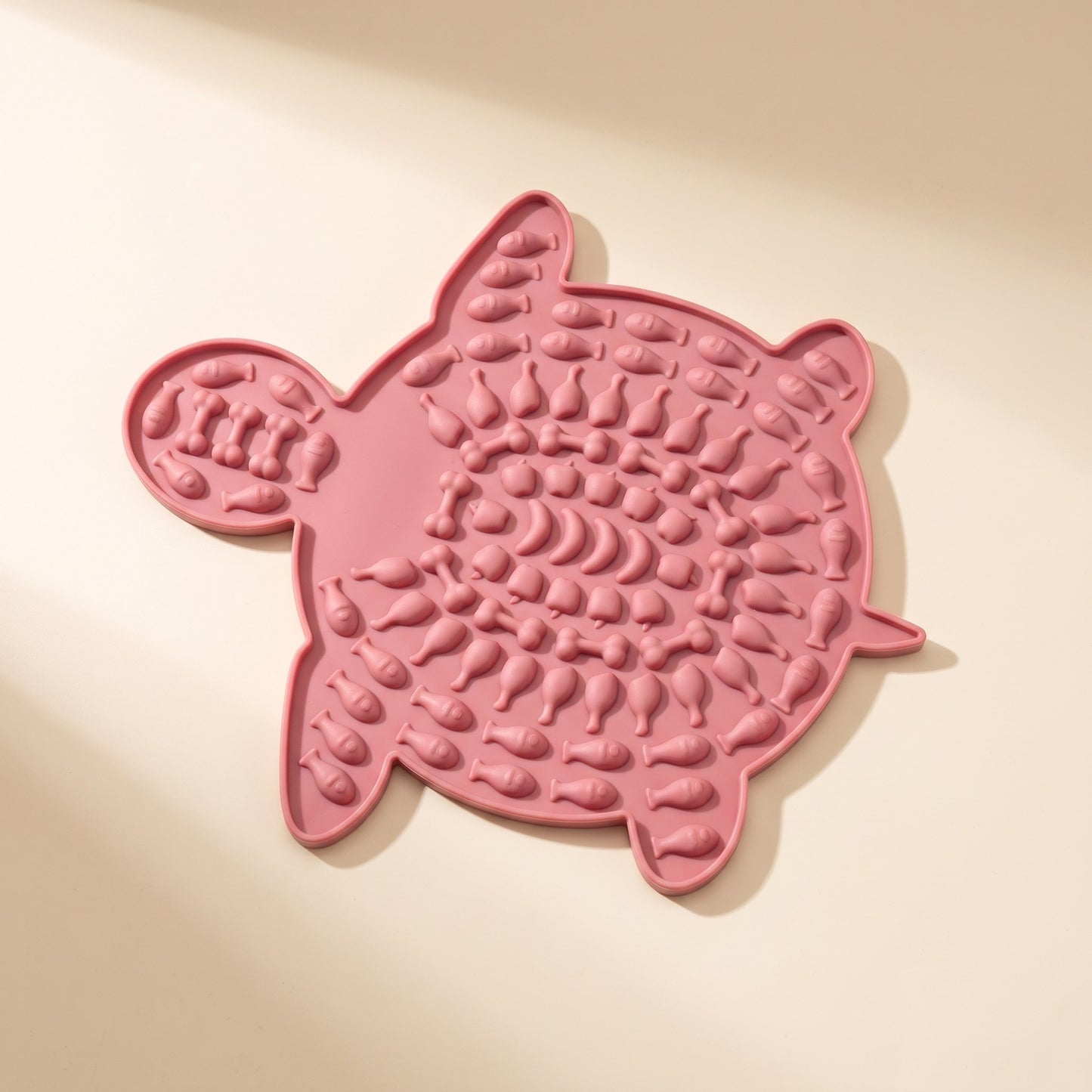 Mini Silicone Lick Mats, Novelty Shapes, var turtle rose