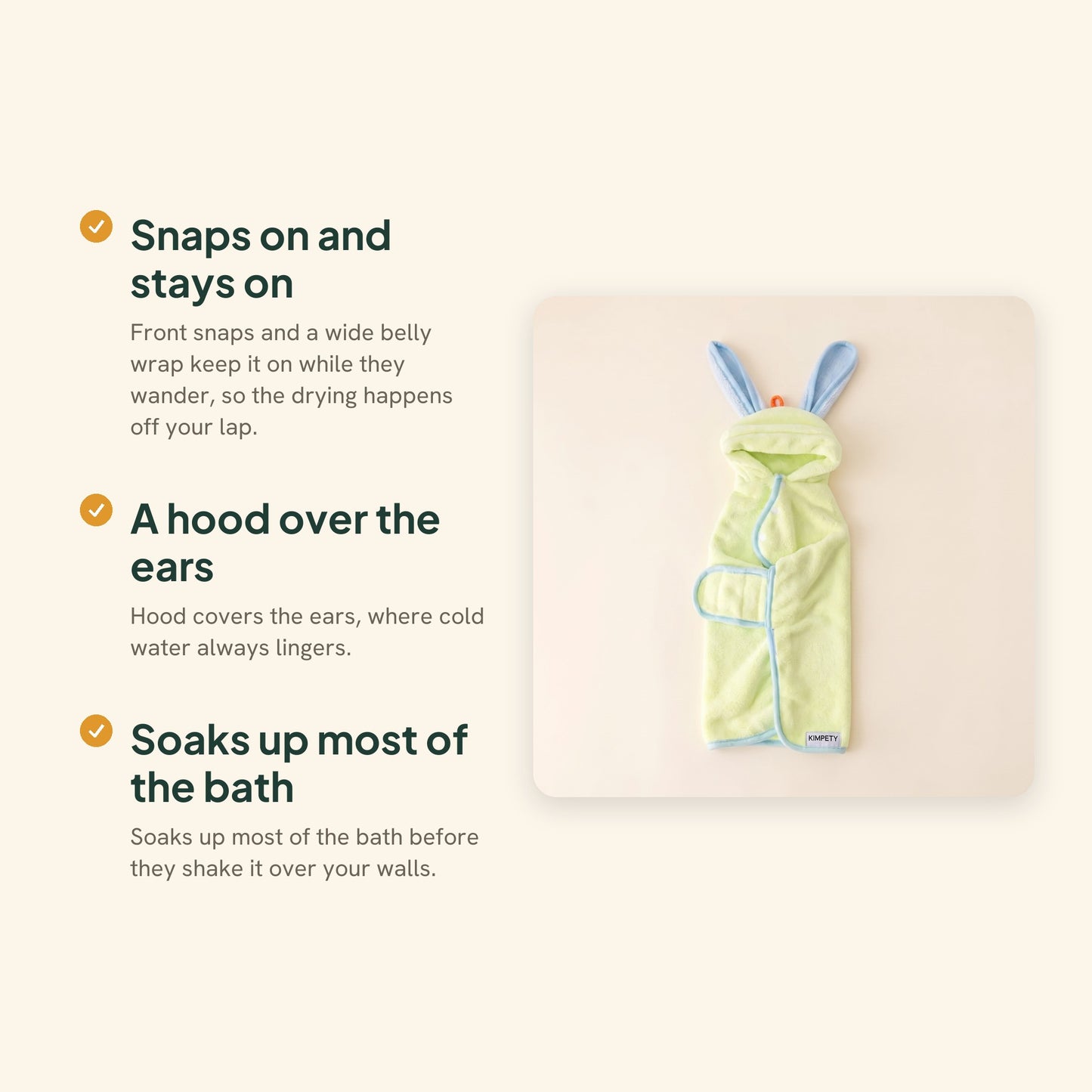 Hooded Fleece Dog Bathrobe, key benefits