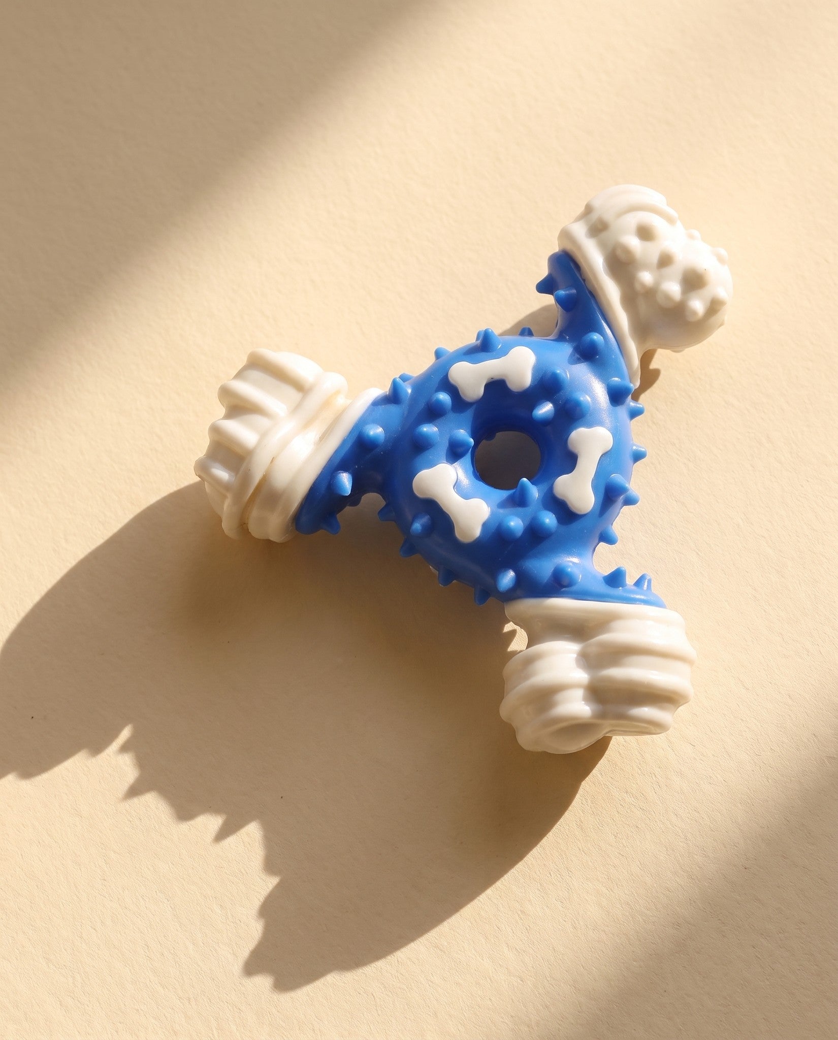 TPR-Coated Nylon Bone Chew Toy, styled in a home setting