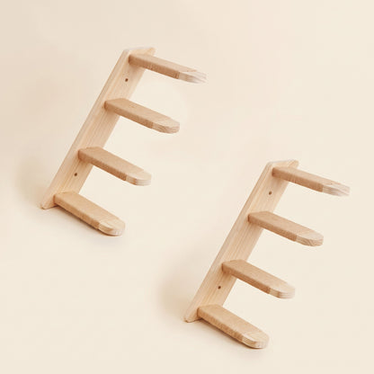Wall-Mounted Cat Climbing Shelves and Hammock, Sisal Steps, 2 Pack