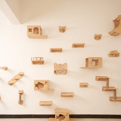 Modern Floating Cat Wall Shelves