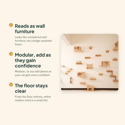 Modern Floating Cat Wall Shelves, key benefits