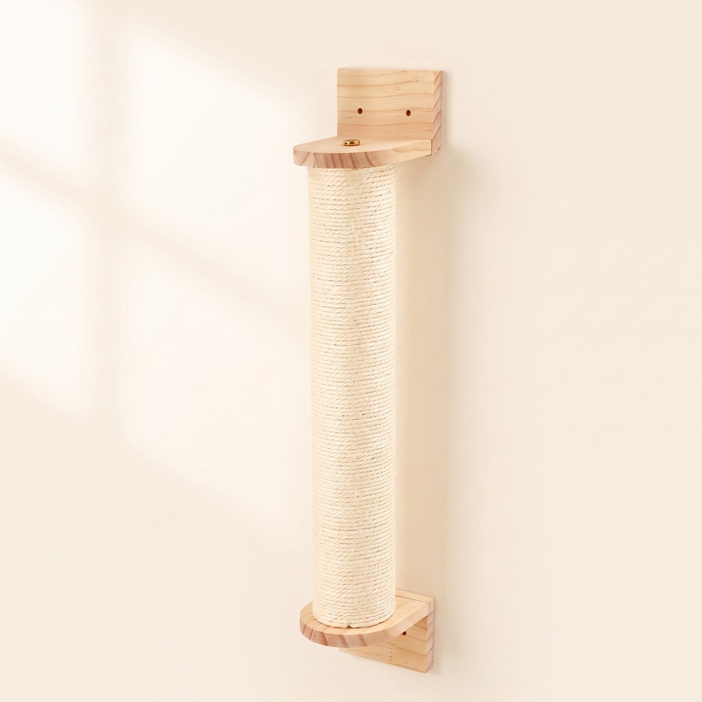 Modern Floating Cat Wall Shelves, Sisal Pillar, 50cm