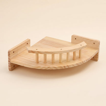 Modern Floating Cat Wall Shelves, Corner Perch