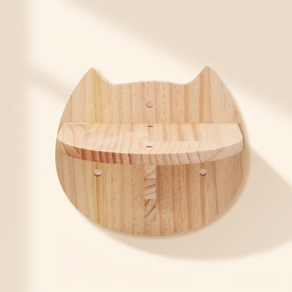 Modern Floating Cat Wall Shelves, Cat-Face Shelf