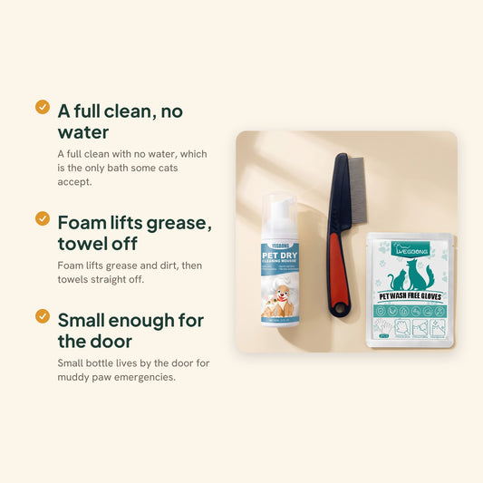 Waterless Dry Cleaning Mousse, 60ml, key benefits