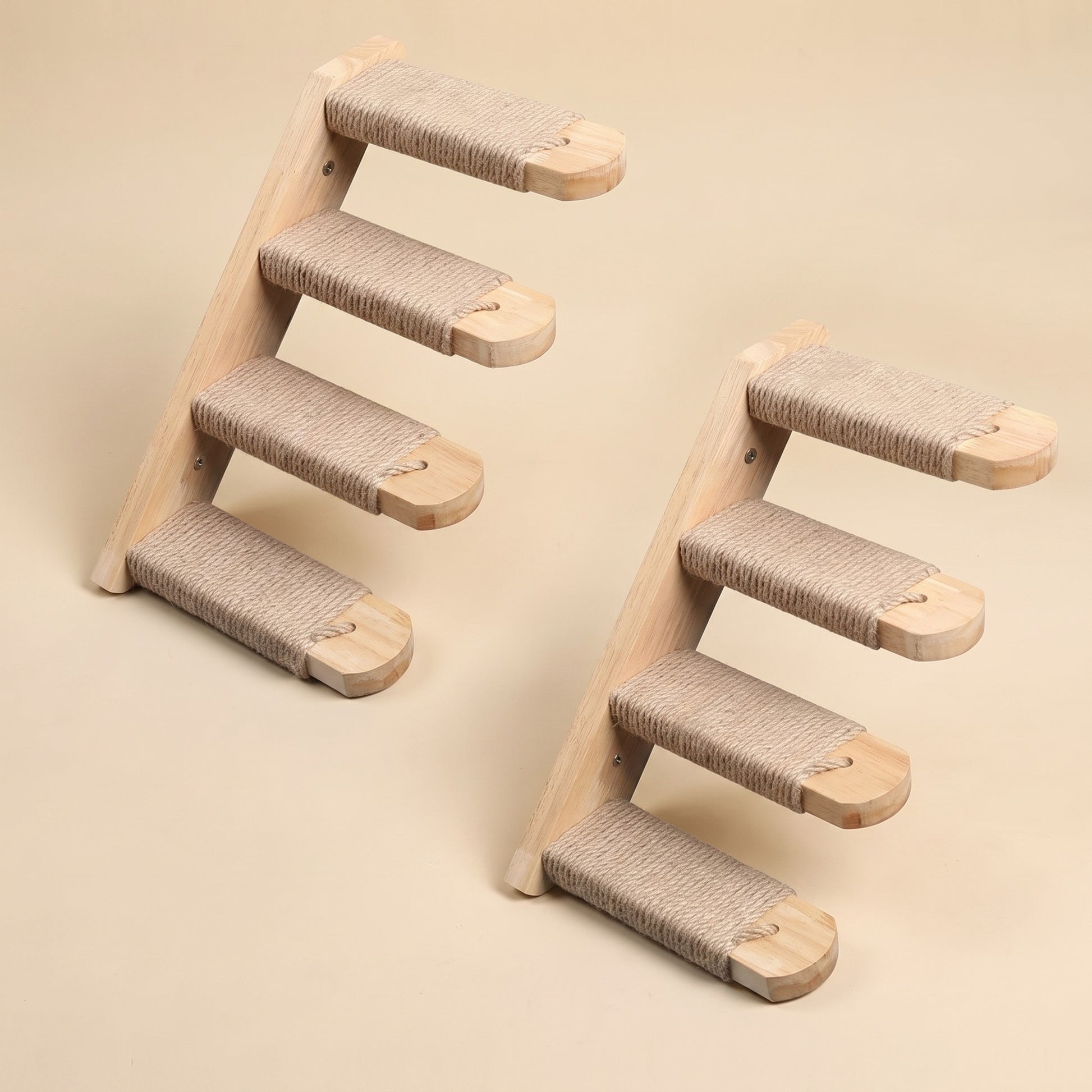 Wall-Mounted Cat Shelves with Sisal Post, Sisal Steps, 2 Pack