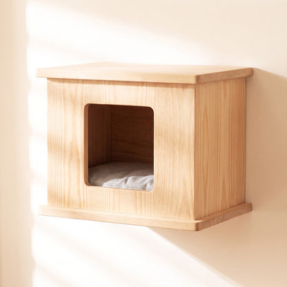 Wooden Wall Cat Climbing Set with Tunnel - houseb