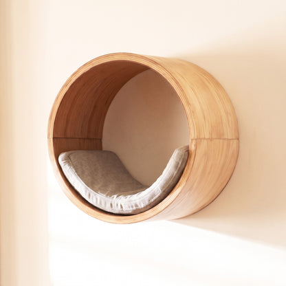 Wooden Wall Cat Climbing Set with Tunnel - nest