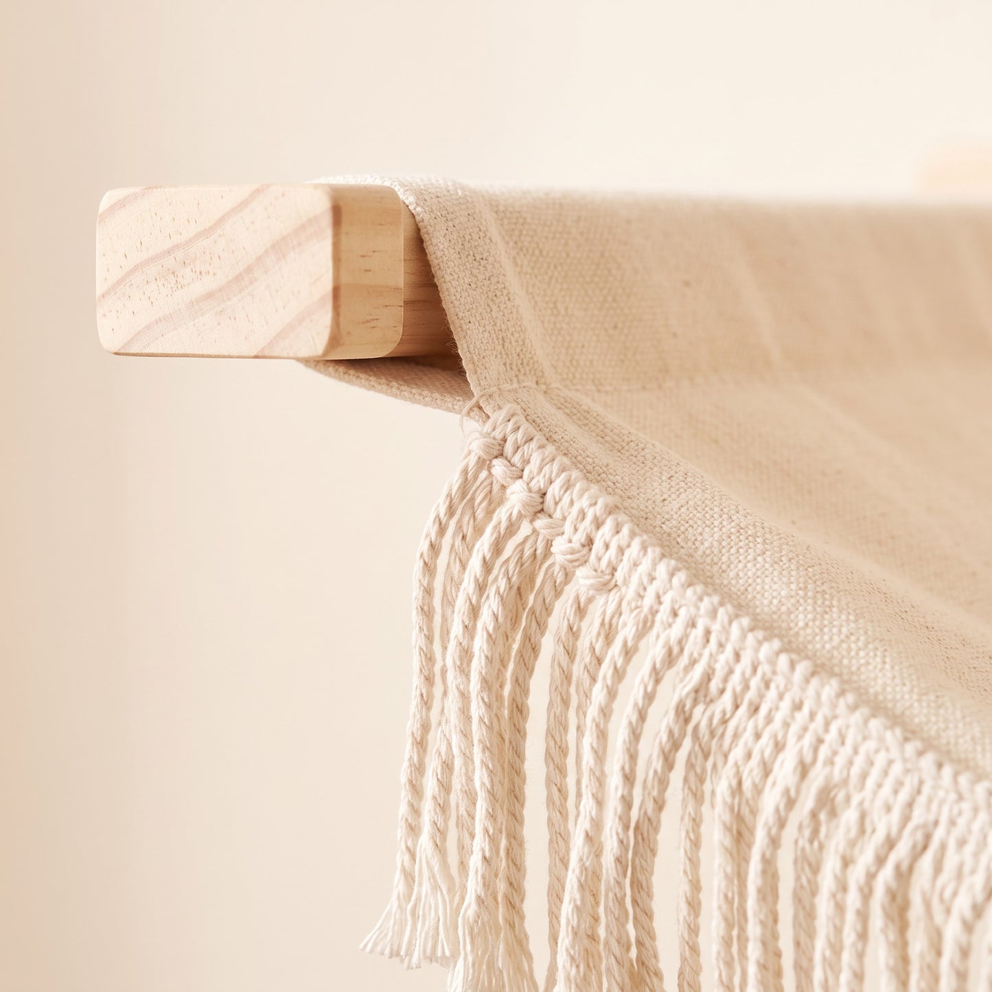 Wooden Cat Wall Shelves and Hammock, close-up detail