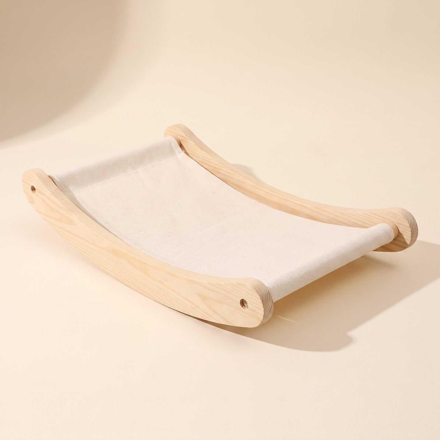 Wooden Cat Wall Shelves and Hammock, Curved Hammock