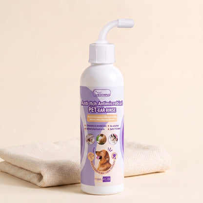 Gentle Ear Cleaning Solution, 118ml, styled in a home setting