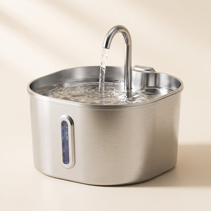 Stainless Steel Cat Water Fountain, 2.2L