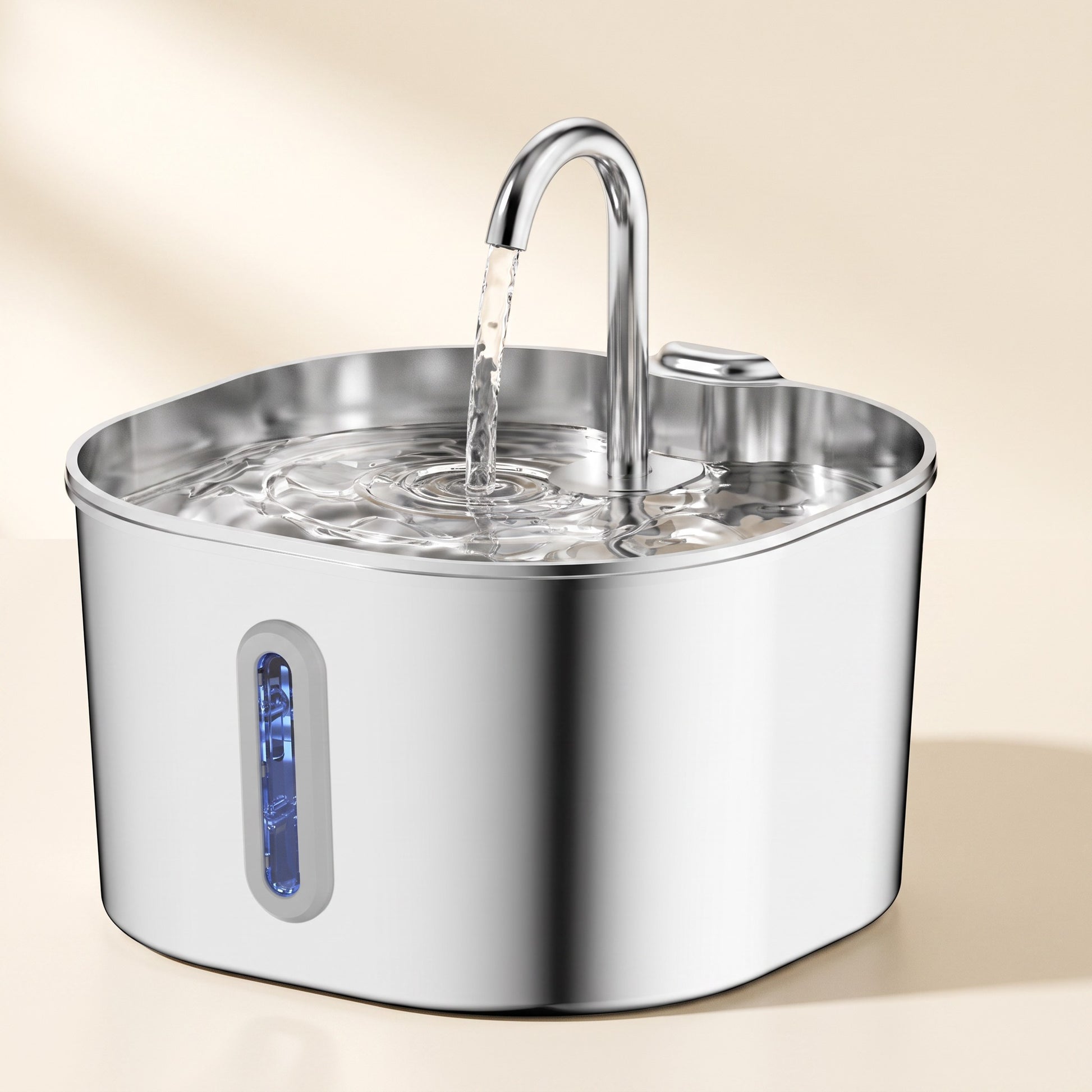 Stainless Steel Cat Water Fountain, 2.2L, var fountain