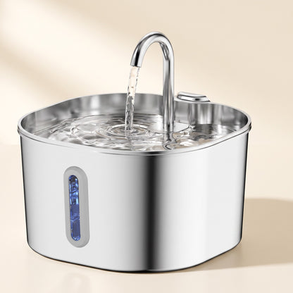 Stainless Steel Cat Water Fountain, 2.2L, var fountain