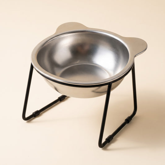 Raised 15 Degree Stainless Steel Cat Bowl