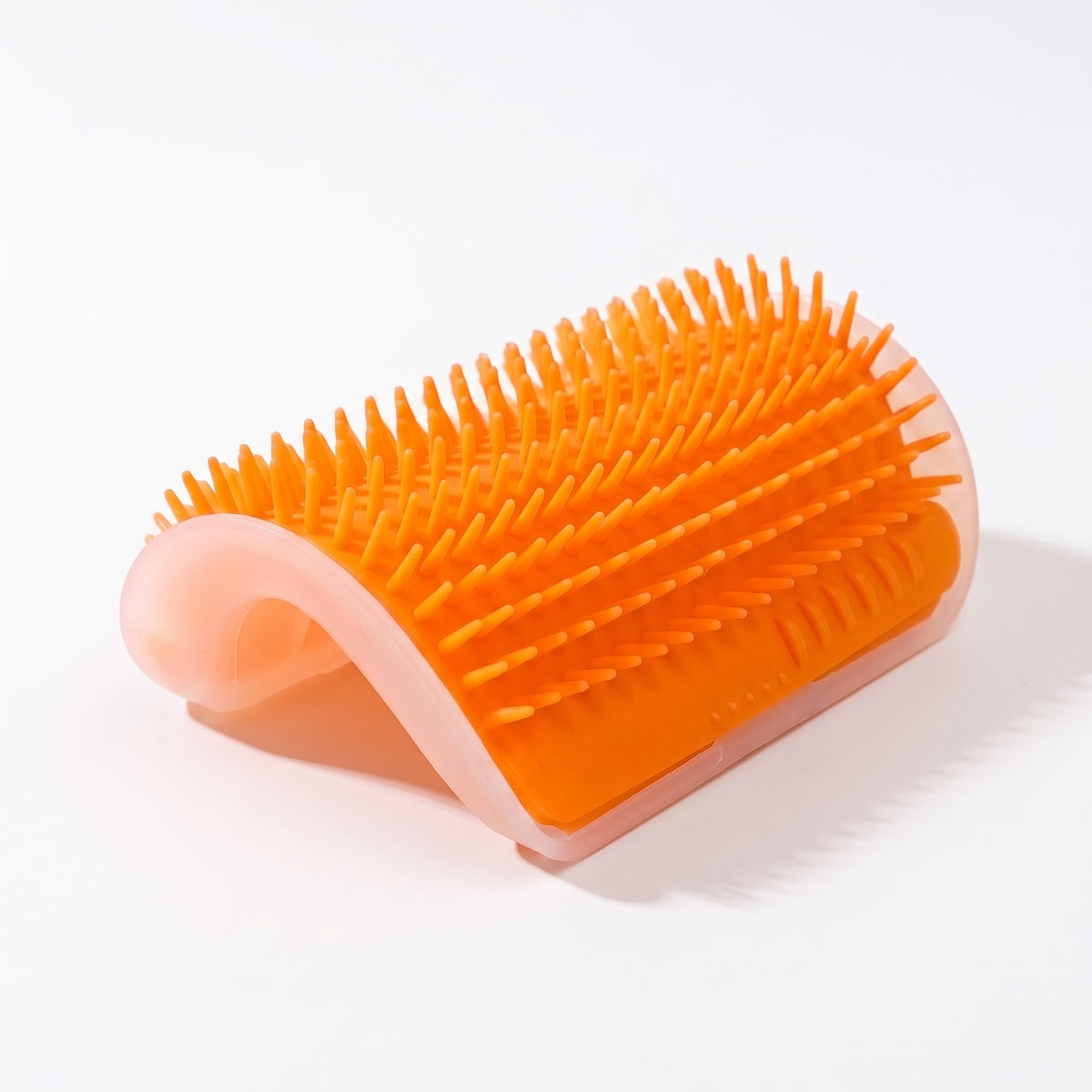 Arched Corner Self-Groomer for Cats - orange