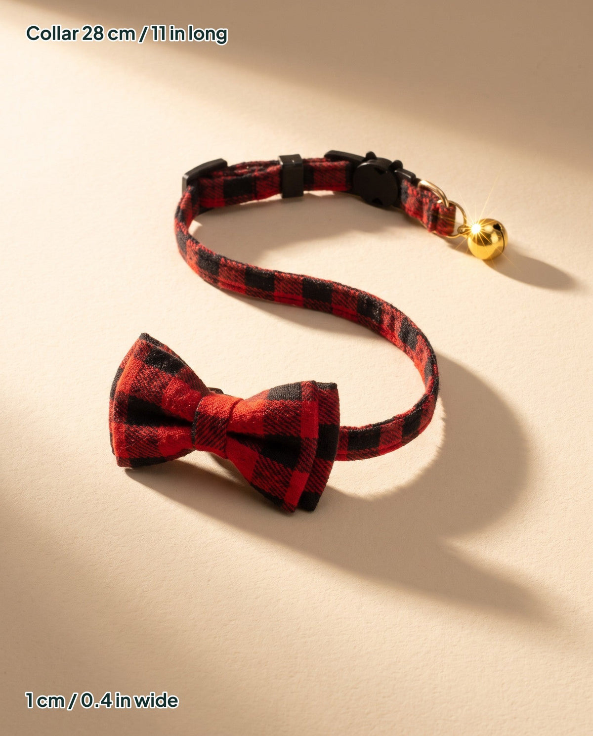 Bow Tie Cat Collar, dimensions