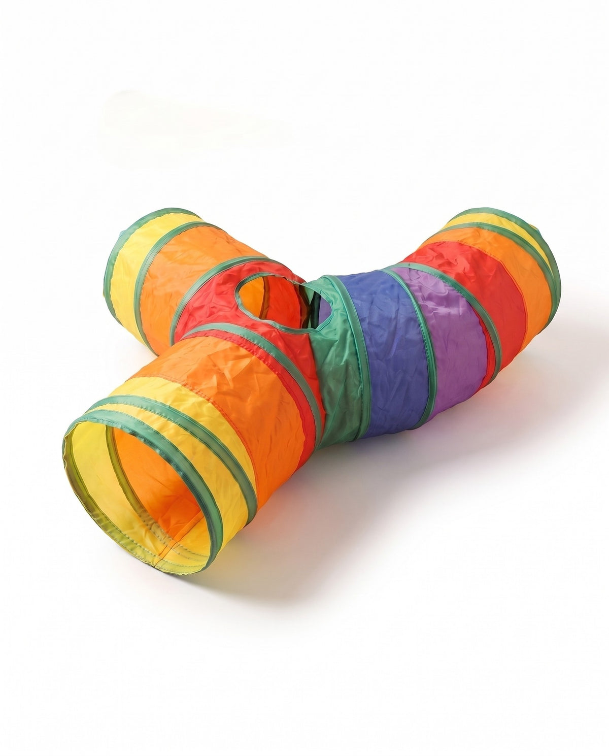 Collapsible Cat Play Tunnel, styled in a home setting