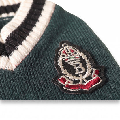 College V-Neck Knit Vest for Dogs, close-up detail