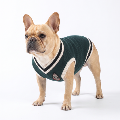 College V-Neck Knit Vest for Dogs