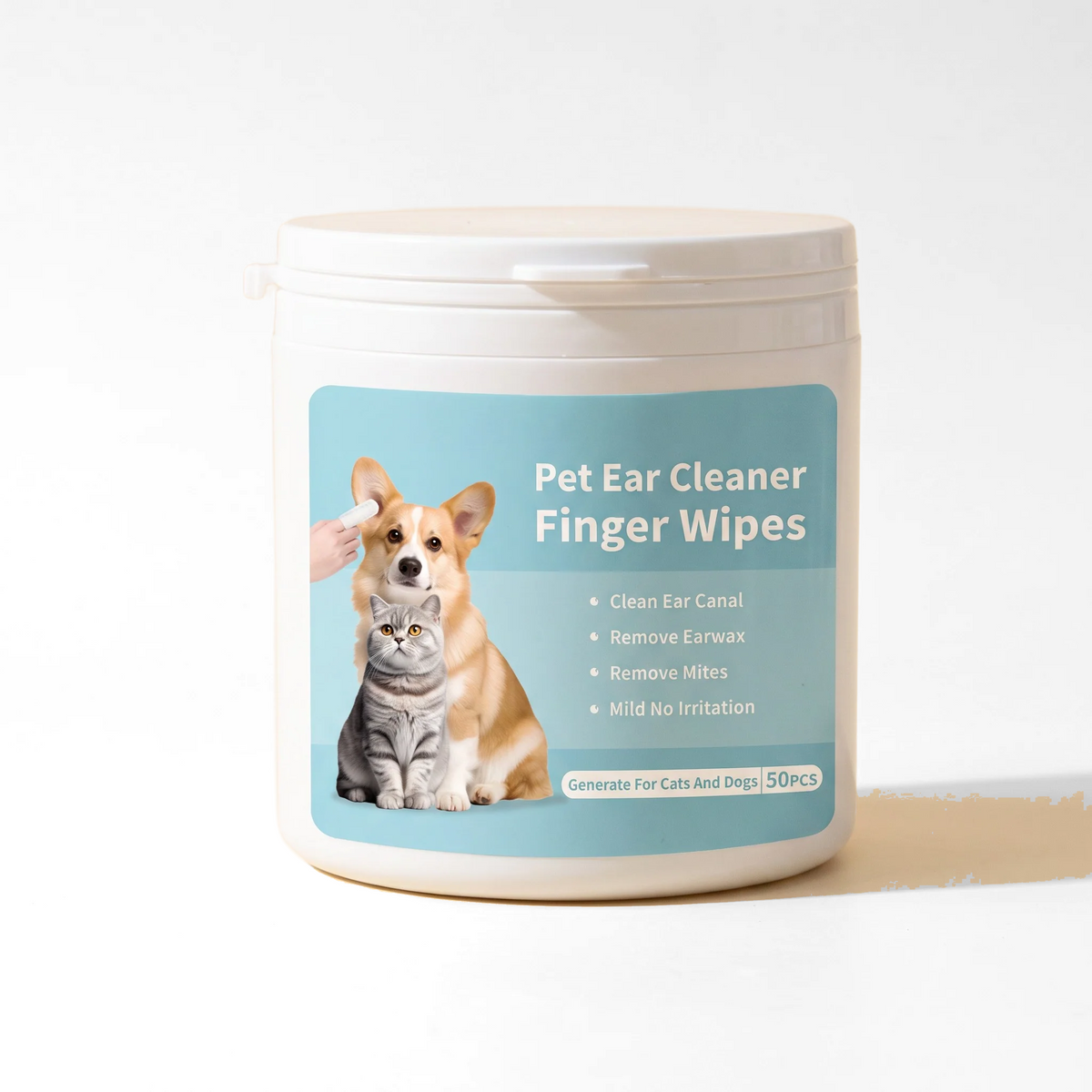 Ear Cleaning Finger Wipes, 50 Pack