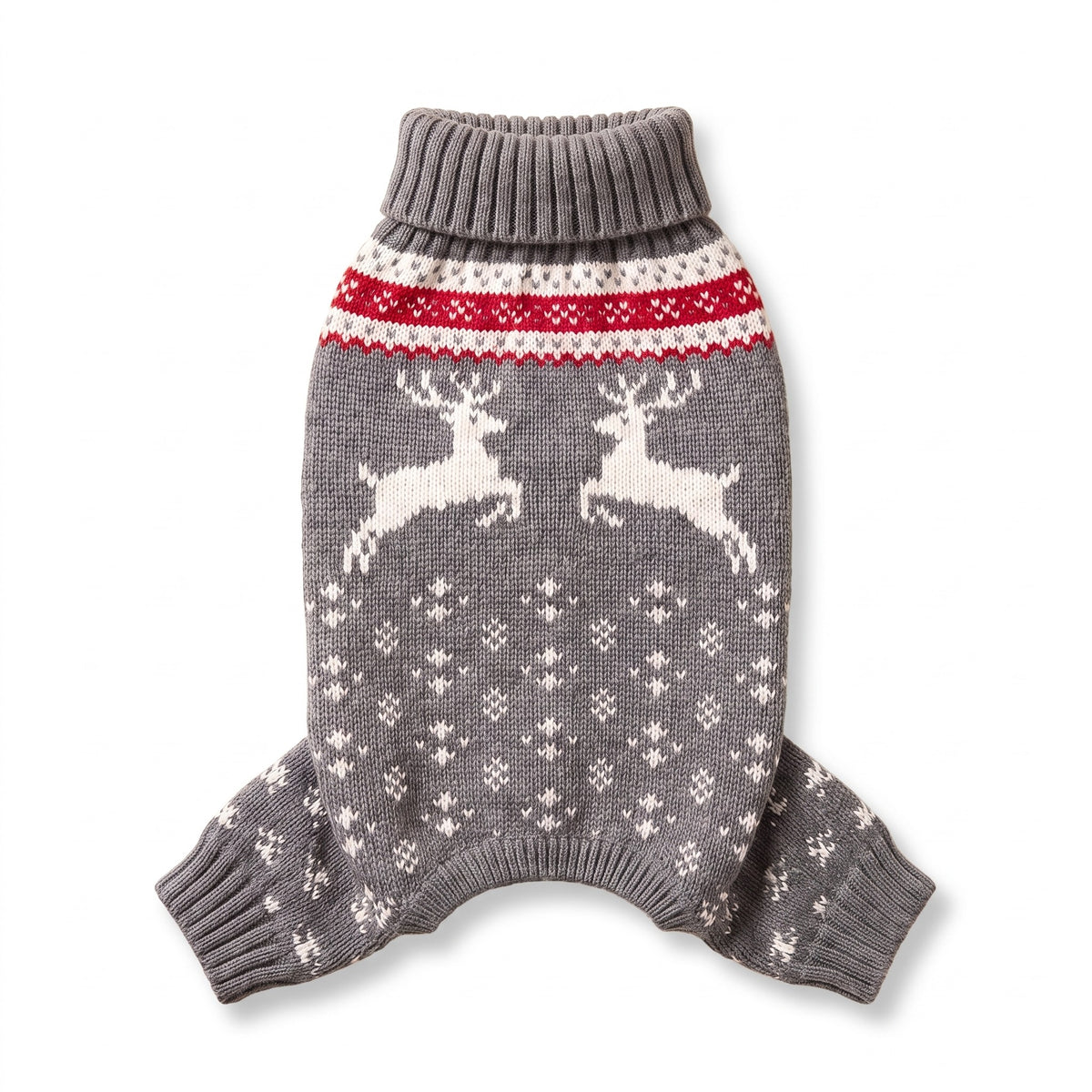 Fair Isle Knit Christmas Sweater for Dogs and Cats, var grey
