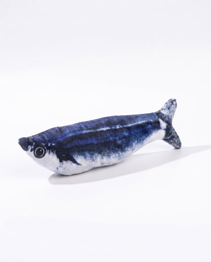Flopping Fish Cat Toy, Rechargeable and Tap-Activated, styled in a home setting