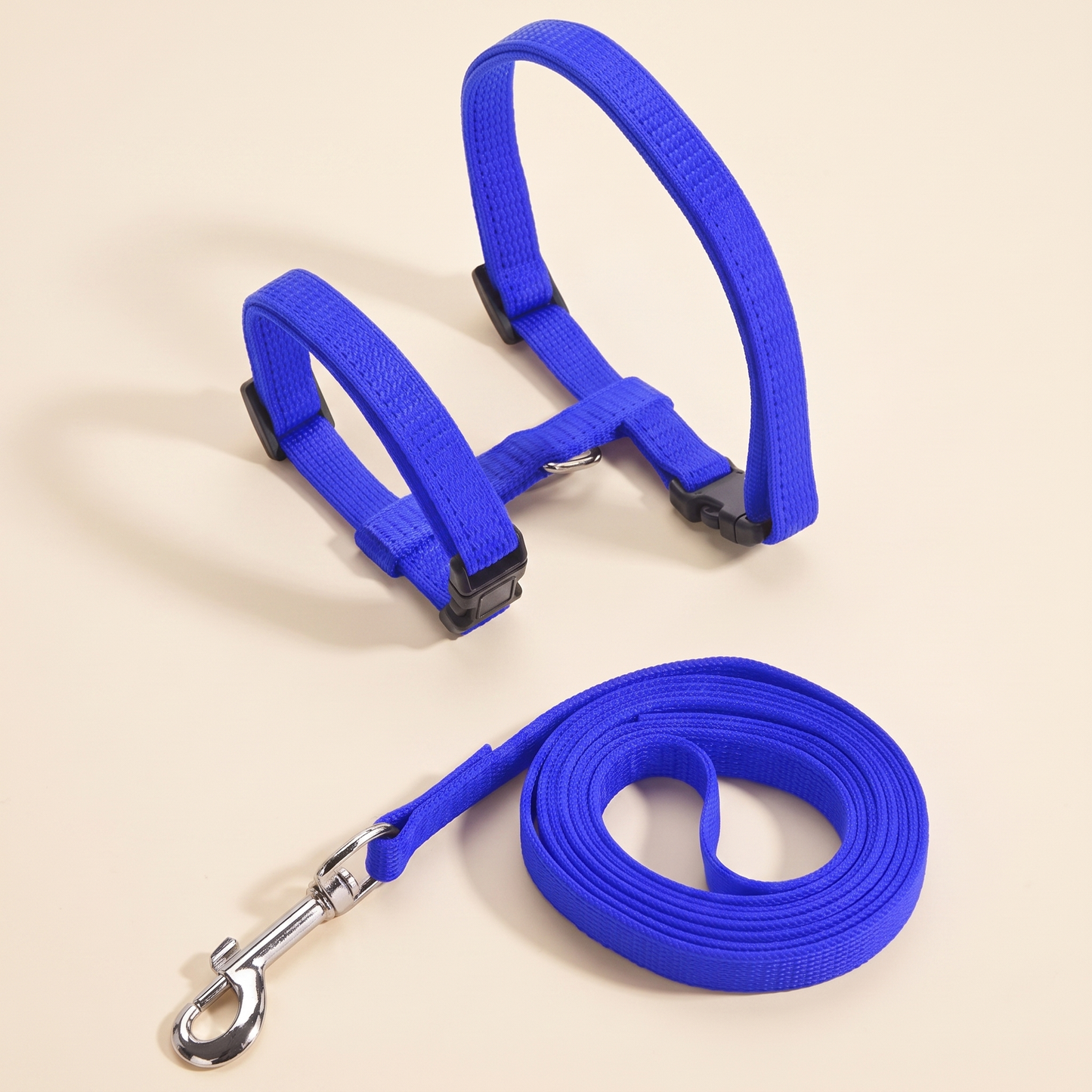 Adjustable Cat Halter Harness and Leash - blue