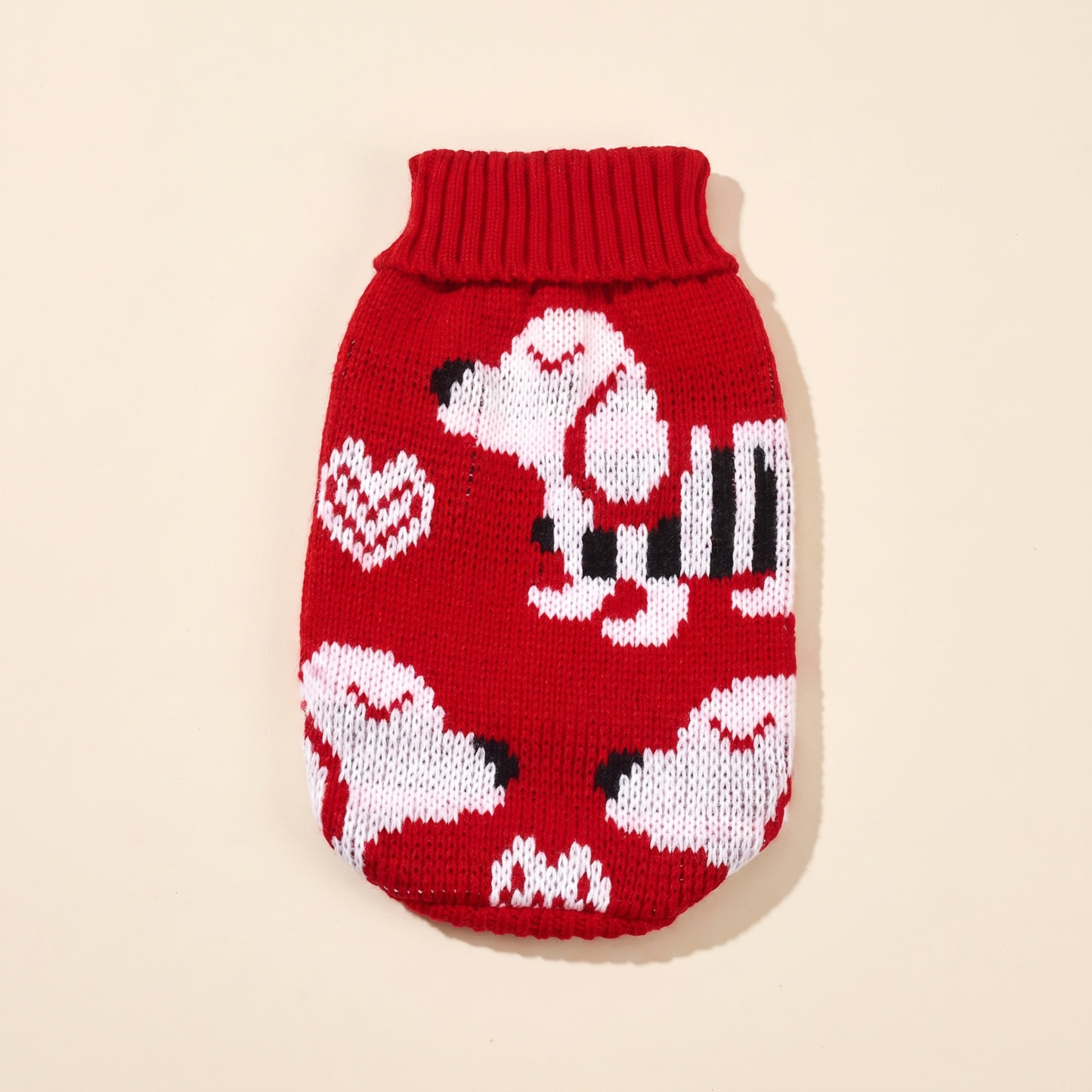 Knitted Christmas Jumper for Dogs and Cats in Red Dog