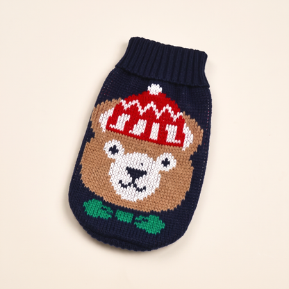 Knitted Christmas Jumper for Dogs and Cats in Bear