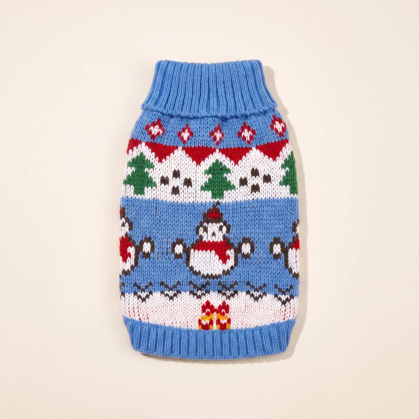 Knitted Christmas Jumper for Dogs and Cats in Sky Blue