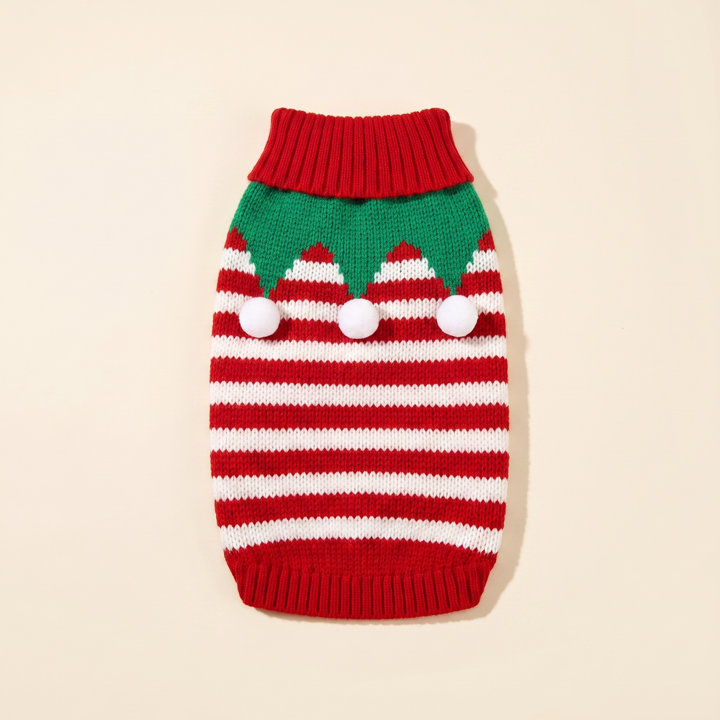 Knitted Christmas Jumper for Dogs and Cats in Red White